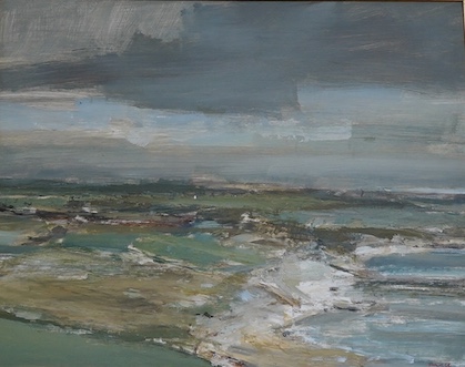 E. J. L. Trowell, oil on board, 'From Beacon Hill', 37 x 46cm. Condition - good